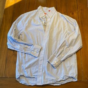 Blue striped men’s L long sleeve button down.